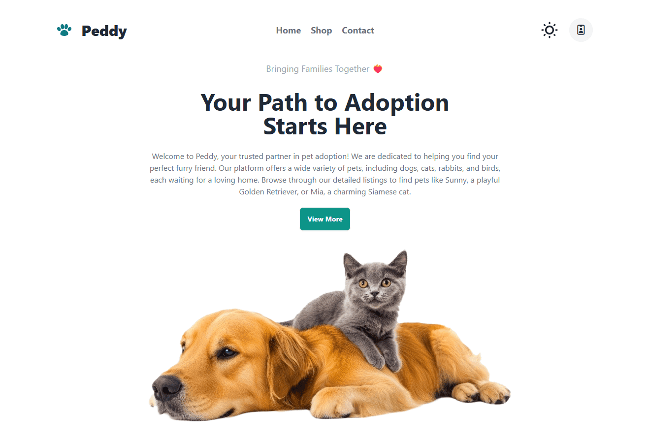 paid adoption landing page example